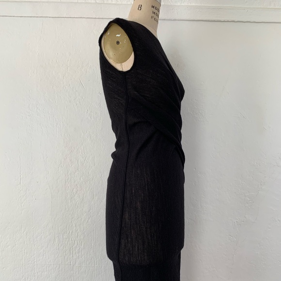 Alexander Wang twisted knit black sleeveless dress size 6 - Picture 2 of 13